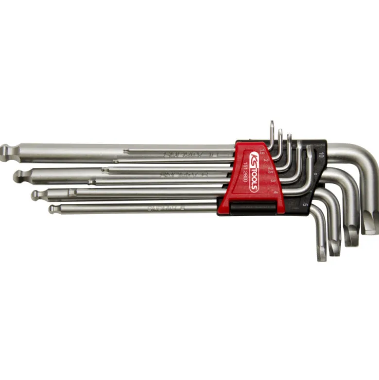 Jeu de 9 clés mâles vis abîmées TORSION Power 6 pans KS Tools 151.2800