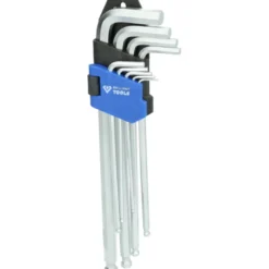 Jeu de clés 6 pans longues à tête sphérique 9pcs BRILLIANT TOOLS - BT045019