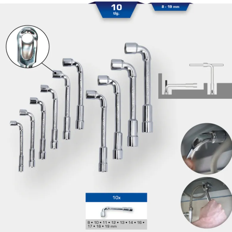 Jeu de clés à pipe débouchées 10pcs BRILLIANT TOOLS - BT015100