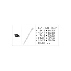 Jeu de clés polygonales contre-coudées 12pcs BRILLIANT TOOLS - BT012012