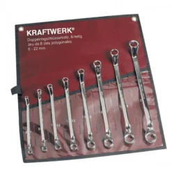 Jeu de 8 Clés polygonales contre-coudées KRAFTWERK 3497R