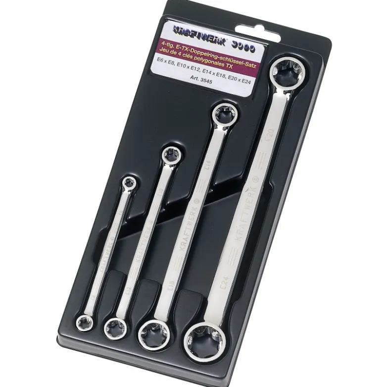 Jeu de 4 Clés polygonales Torx Femelle KRAFTWERK 3545