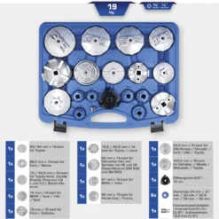 Jeu de clés pour filtre à huile 19pcs BRILLIANT TOOLS - BT711010