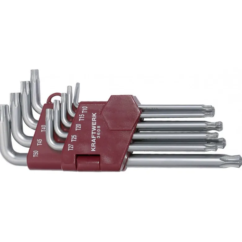 Jeu de 9 Clés Torx à Tête spherique KRAFTWERK 3608