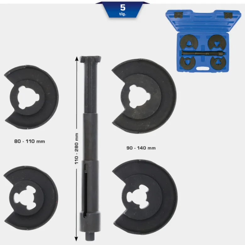 Jeu de compresseurs de ressort interne télescopique 5pcs BRILLIANT TOOLS - BT651010