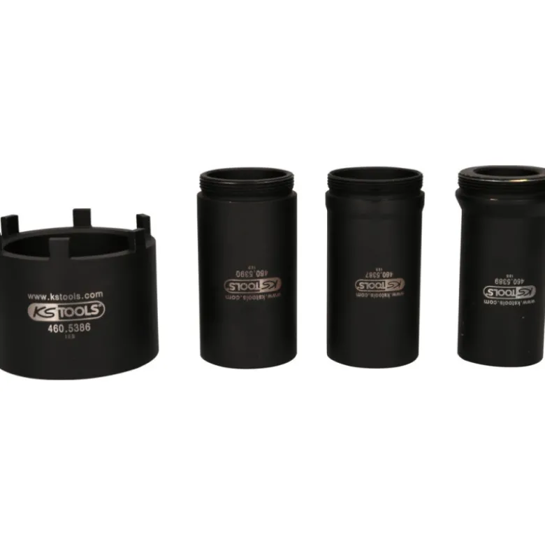 Jeu de douilles à 6 ergots Ø 75 mm avec 3 tubes de centrage pour Mercedes, 4 pcs KS TOOLS 460.5635