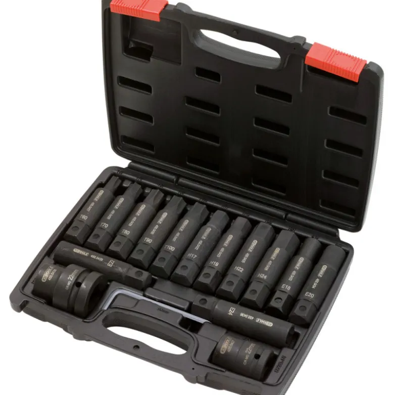 Jeu de douilles et embouts longs à chocs KS TOOLS 450.0420