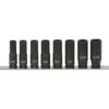 Jeu de 8 douilles Longues à chocs 3/8’’ sur rail KS TOOLS 515.0648