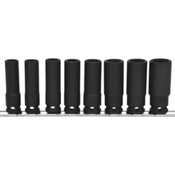 Jeu de 8 douilles Longues à chocs 3/8’’ sur rail KS TOOLS 515.0648