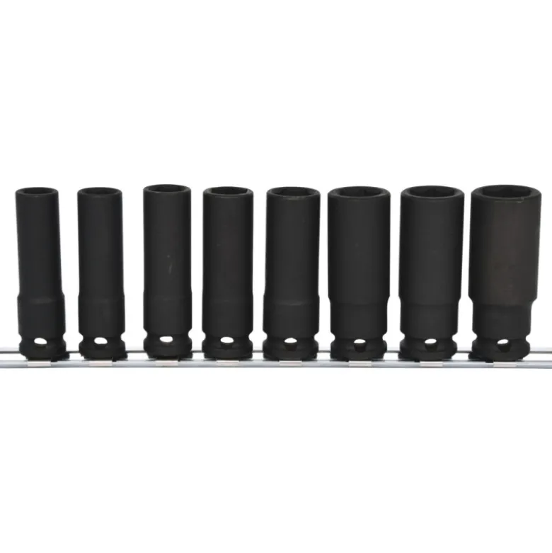 Jeu de 8 douilles Longues à chocs 3/8’’ sur rail KS TOOLS 515.0648
