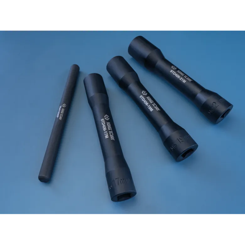 Jeu De Douilles Longues 1/2" Hélicoïdales 17-19-21Mm - 4 Pièces King Tony - 9TD164MR