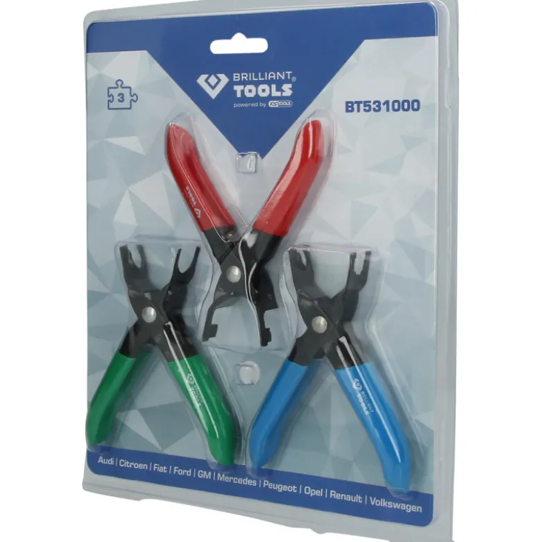 Jeu de pinces de déverrouillage de conduite de carburant 3 pcs BRILLIANT TOOLS - BT531000