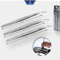 Jeu de pincettes 3pcs BRILLIANT TOOLS - BT067905