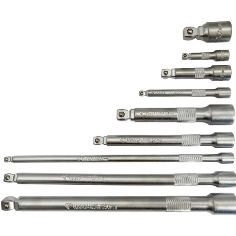 Jeu de rallonges articulées 1/4'' 3/8'' 1/2'' 9pcs BRILLIANT TOOLS - BT020009