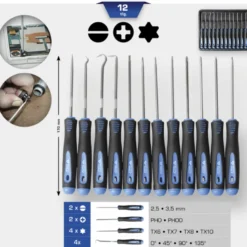 Jeu de tournevis et de crochets 12pcs BRILLIANT TOOLS - BT542080