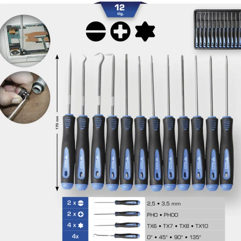 Jeu de tournevis et de crochets 12pcs BRILLIANT TOOLS - BT542080