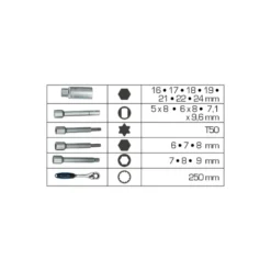 Jeu d’outils pour amortisseurs 18pcs BRILLIANT TOOLS - BT651250