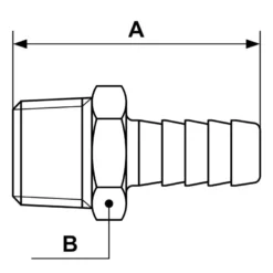 Jonction filetage conique mâle 1/8" Prevost