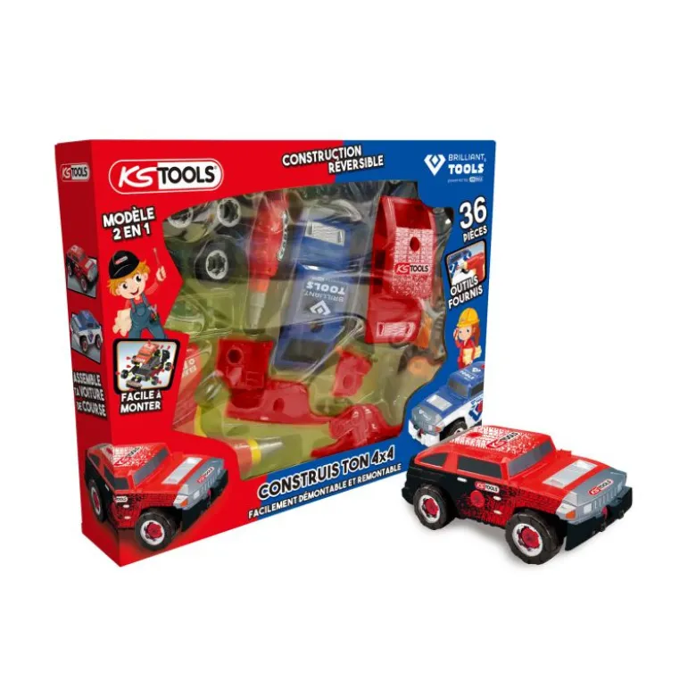 Kit de construction voiture 4x4 pour enfants , 33 pièces KS TOOLS - 100096