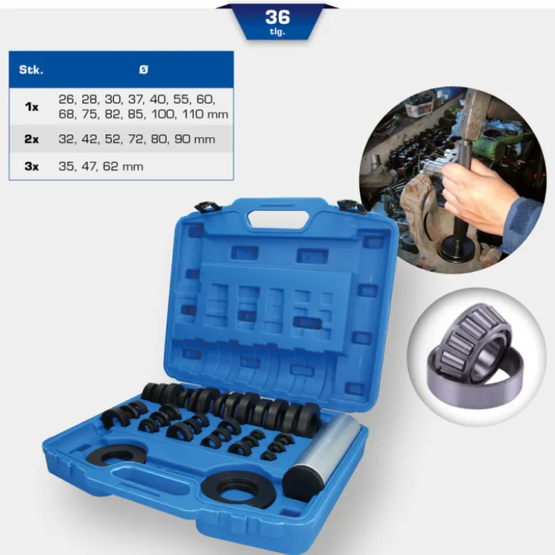 Kit de montage de roulements de roues nylon 36pcs BRILLIANT TOOLS - BT671750
