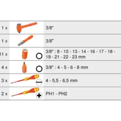 Kit d'outils isolés pour intervention élémentaire KS TOOLS 112.1434