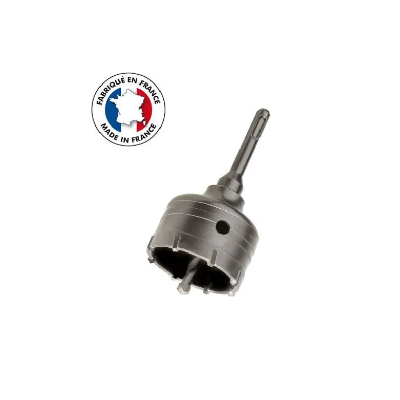 Kit trépan carbure SDS + / trépan + porte trépan + forêt centreur Ø 50 à 68 mm DIAGER