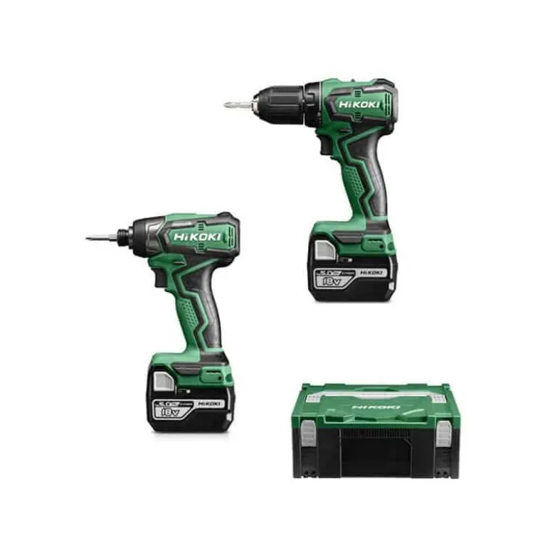 Kit 18V 5Ah Perceuse Visseuse + Visseuse Choc Hikoki - KC18DDWAZ