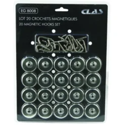 Lot 20 crochets magnetiques CLAS EG 8008