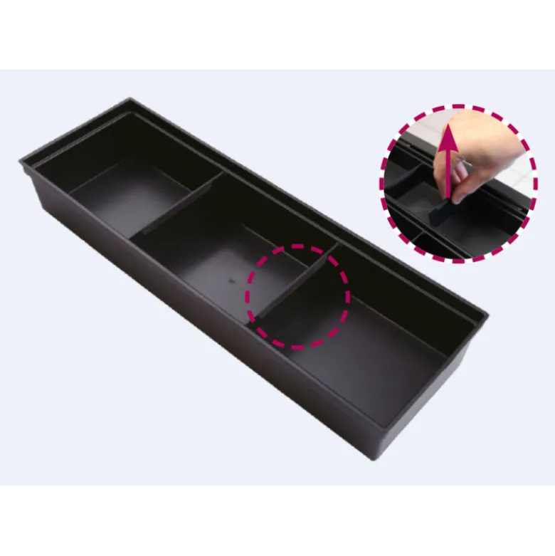 Lot De 2 Bacs De Rangement 278 X 87 X 43Mm Avec 2 Séparateurs King Tony - 84700011BS2