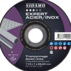 Lot de 5 disques EXPERT ACIER INOX 115mm Ep 1mm - SIDAMO 10111020/5