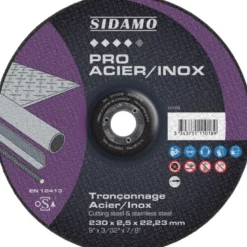 LOT DE 25 DISQUES PRO ACIER INOX 230MM - SIDAMO