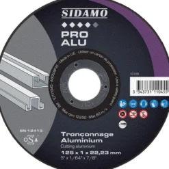 Lot de 25 disques PRO ALU 125mm Ales22.23mm Ep 1mm - SIDAMO 10111045