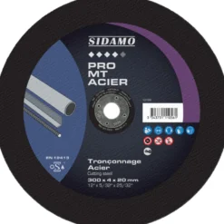 LOT DE 10 DISQUES PRO MT ACIER ALÉS.20MM 300MM - SIDAMO