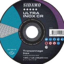 Lot de 25 disques ULTRA INOX CR 125mm Alés.22.23mm - SIDAMO 10111049