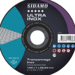 Lot de 25 disques ULTRA INOX 125mm Ep1mm Moyeu plat - SIDAMO 10111036
