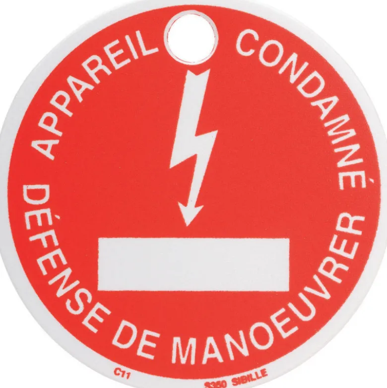 Macaron Plastique Appareil Condamne Defense De Manoeuvrer SAM Outillage - CAD-60C