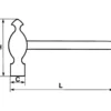 Marteau Anglais - Manche Bois - 103 Mm SAM Outillage - 306-A-16N