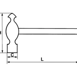 Marteau Anglais - Manche Bois - 103 Mm SAM Outillage - 306-A-16N