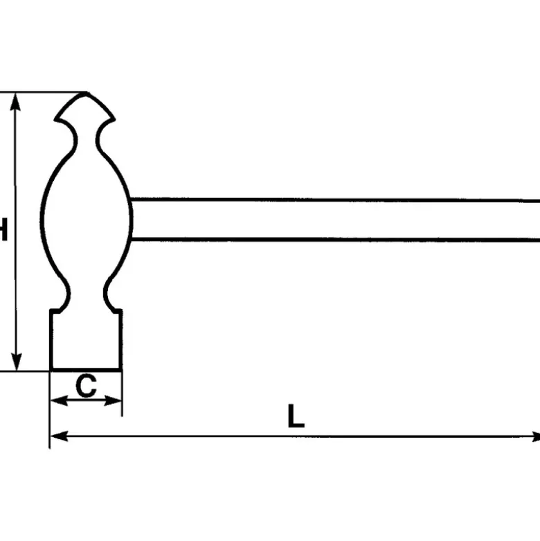 Marteau Anglais - Manche Bois - 110 Mm SAM Outillage - 306-A-24N