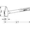 Marteau rivoir manche fibre tri-matière Incassable KS TOOLS