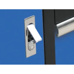 Meuble Bas Avec Poubelle Intégrée Et Support Rouleau Papier Bleu King Tony - 87D1111AKB