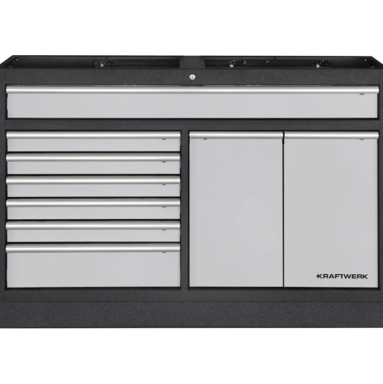 Meuble bas 7 tiroirs 2 portes MOBILIO 1360 mm - 3964-03-W