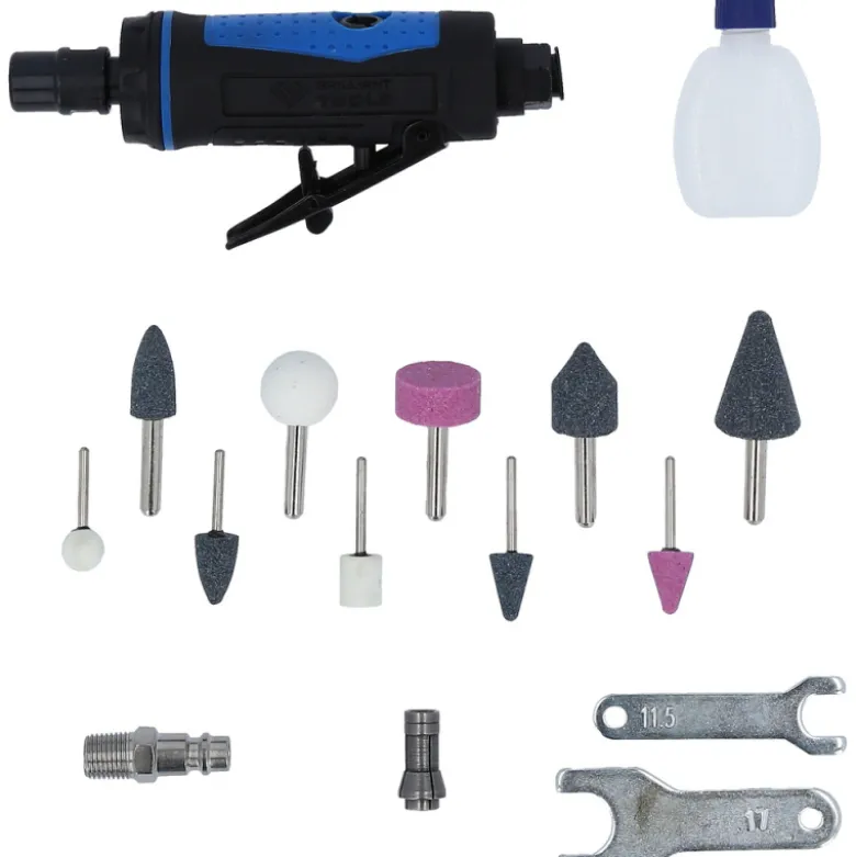 Meuleuse axiale droite pneumatique 15 pcs BRILLIANT TOOLS - BT160700