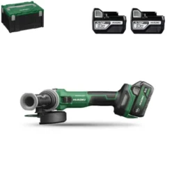 Meuleuse 125mm 18 V 5.0Ah Brushless avec 2 batteries et 1 coffret Hitcase HIKOKI - G1813DEWQZ