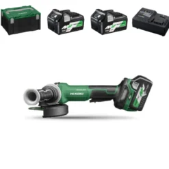 Meuleuse 125mm 36 V 2.5Ah Brushless avec 2 batteries 1 chargeur et 1 coffret Hitcase HIKOKI - G3613DVFWQZ
