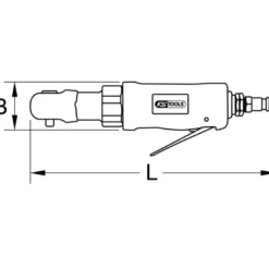 Mini clé à rochet pneumatique slimpower 1/4