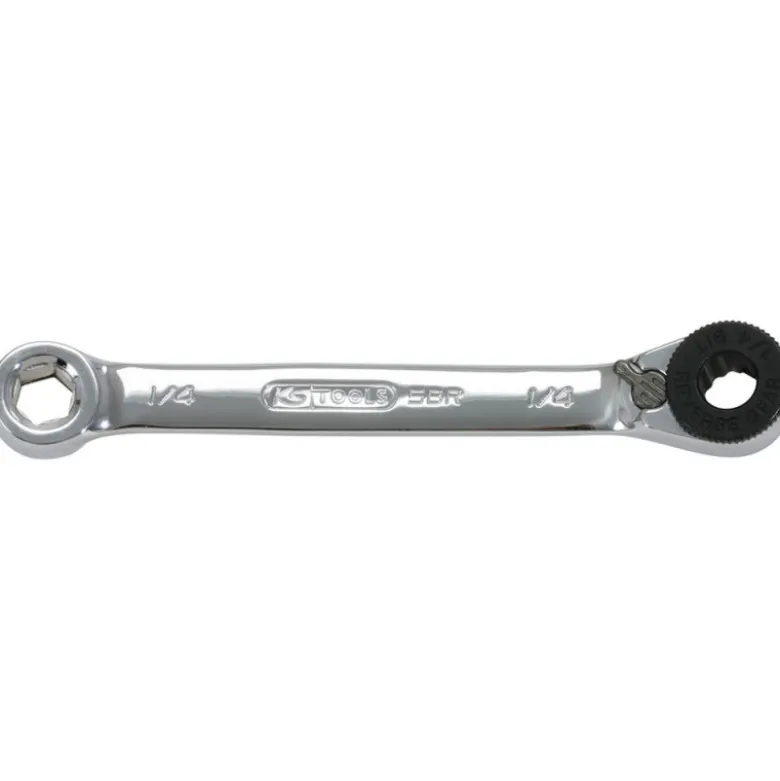 Mini clé réversible GEARplus à embout 1/4" x 1/4" à cliquet - KS TOOLS 503.4691