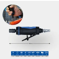 Mini meuleuse axiale pneumatique version droite BRILLIANT TOOLS - BT160705