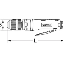 Mini perceuse droite pneumatique SlimPower 1/4" KS TOOLS 515.5520