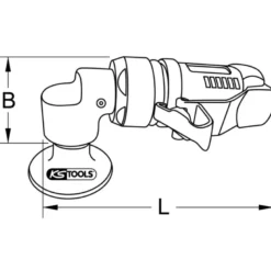 Mini ponceuse pneumatique pour grands tampons KS TOOLS 515.5580